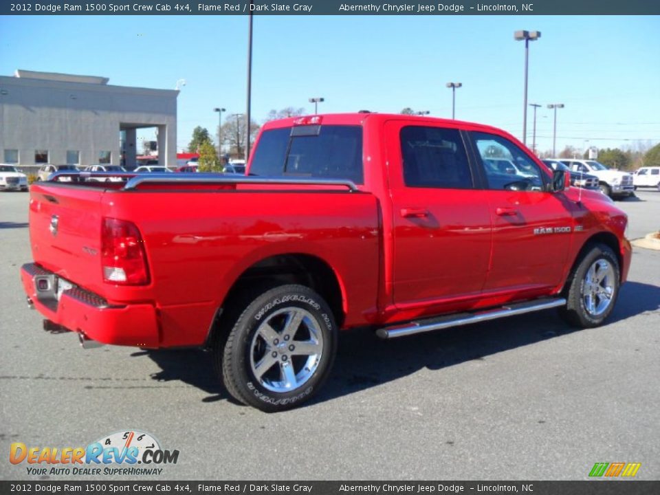 2012 Dodge Ram 1500 Sport Crew Cab 4x4 Flame Red / Dark Slate Gray Photo #4