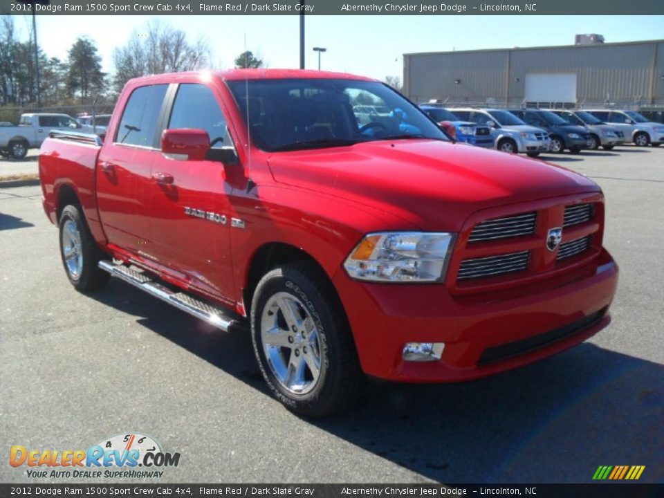 2012 Dodge Ram 1500 Sport Crew Cab 4x4 Flame Red / Dark Slate Gray Photo #5