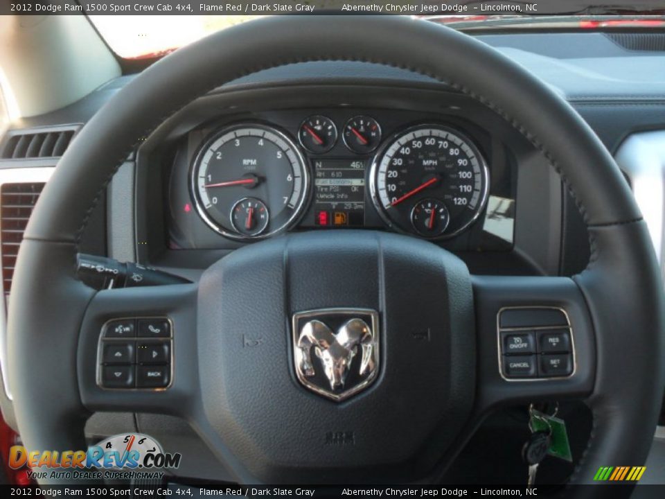 2012 Dodge Ram 1500 Sport Crew Cab 4x4 Flame Red / Dark Slate Gray Photo #12