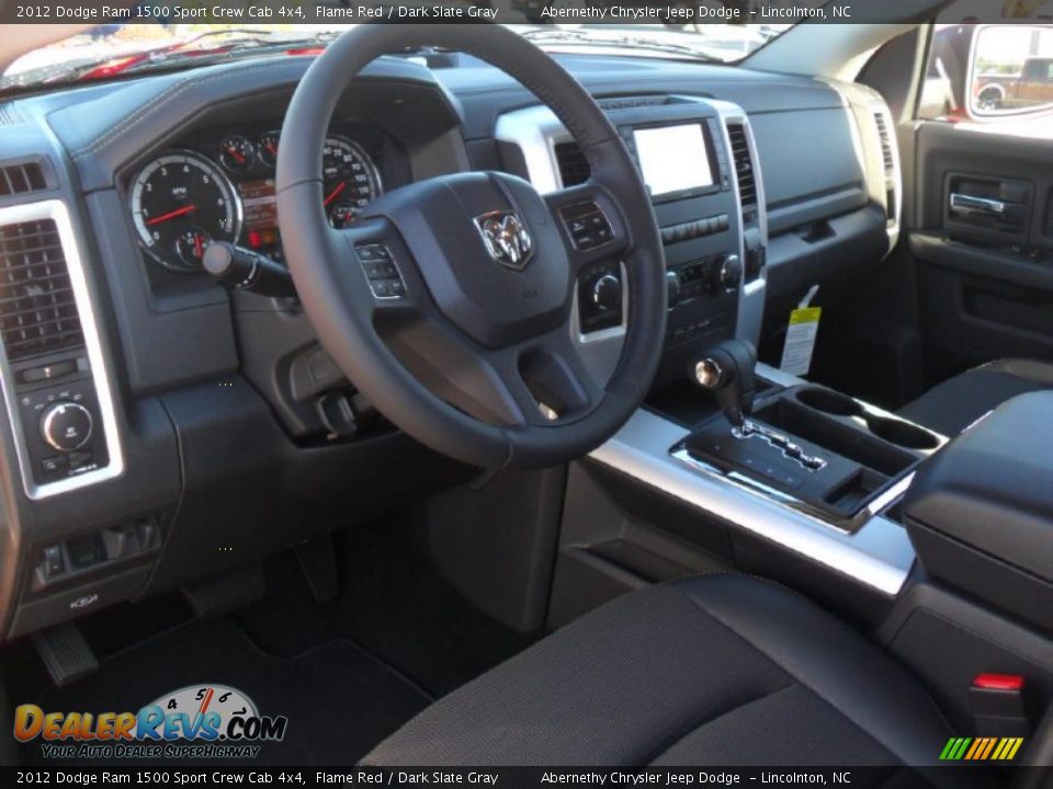 2012 Dodge Ram 1500 Sport Crew Cab 4x4 Flame Red / Dark Slate Gray Photo #25