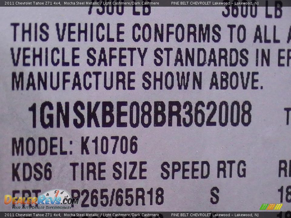 2011 Chevrolet Tahoe Z71 4x4 Mocha Steel Metallic / Light Cashmere/Dark Cashmere Photo #15