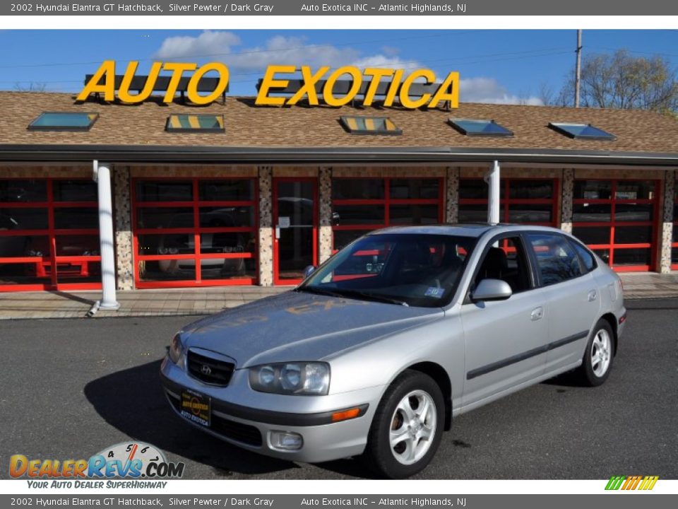 2002 Hyundai Elantra GT Hatchback Silver Pewter / Dark Gray Photo #1