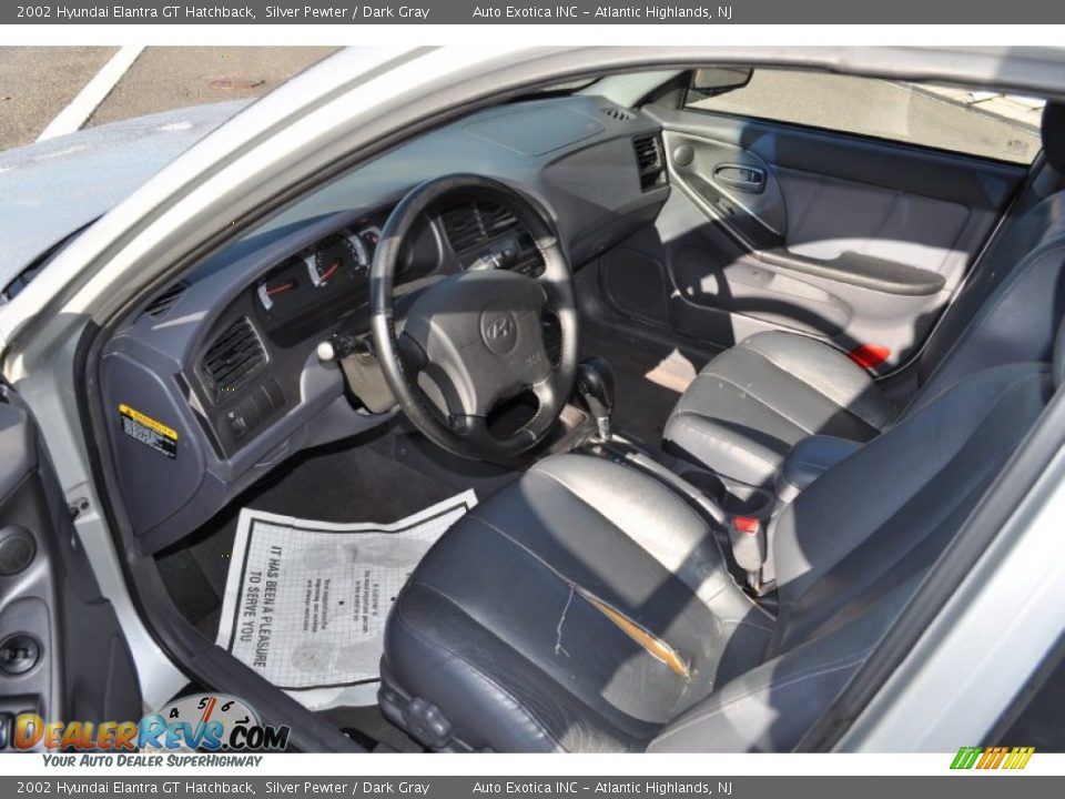 2002 Hyundai Elantra GT Hatchback Silver Pewter / Dark Gray Photo #5