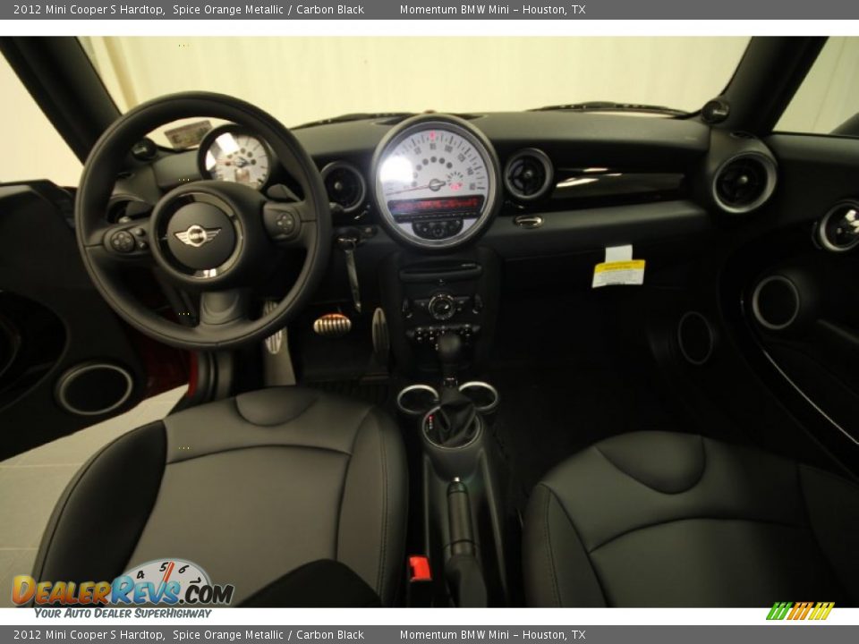 2012 Mini Cooper S Hardtop Spice Orange Metallic / Carbon Black Photo #21