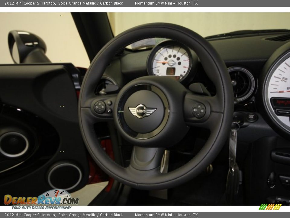 2012 Mini Cooper S Hardtop Spice Orange Metallic / Carbon Black Photo #22