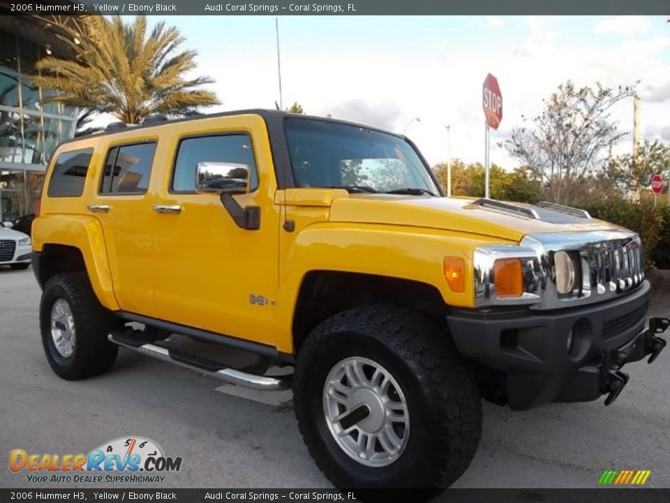 2006 Hummer H3 Yellow / Ebony Black Photo #13