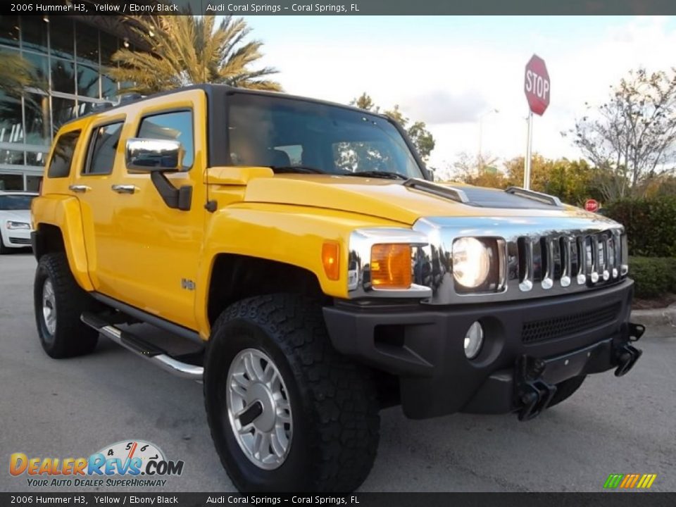 2006 Hummer H3 Yellow / Ebony Black Photo #14