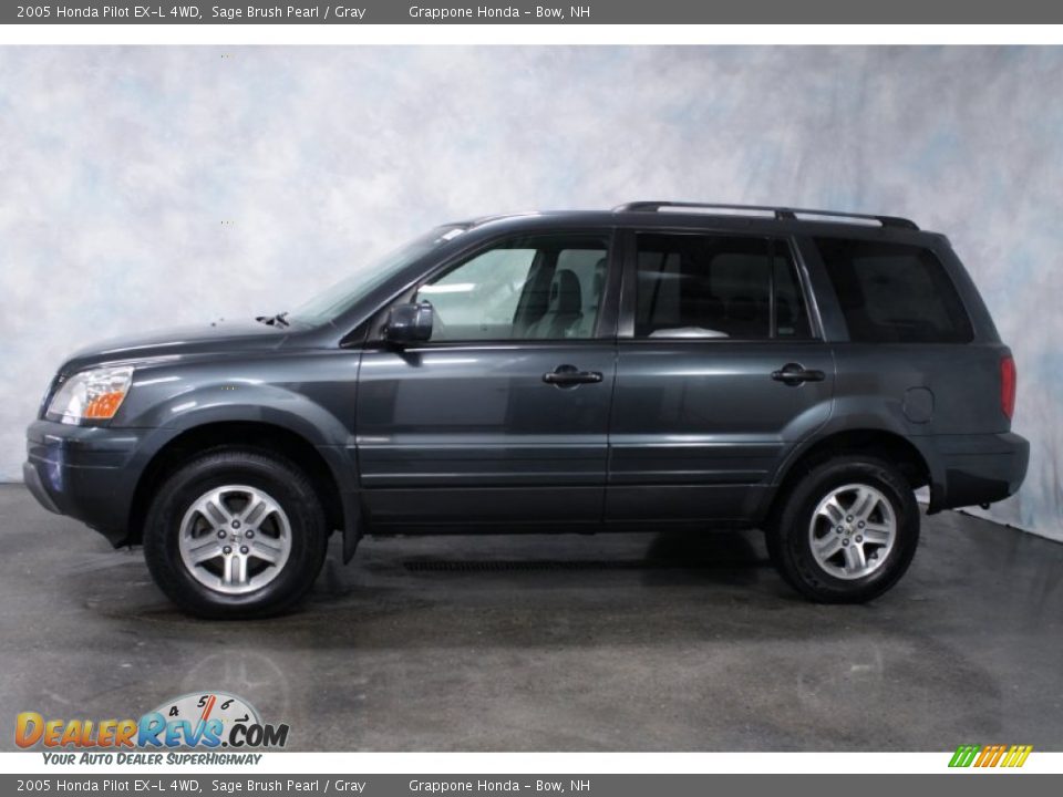 2005 Honda Pilot EX-L 4WD Sage Brush Pearl / Gray Photo #3