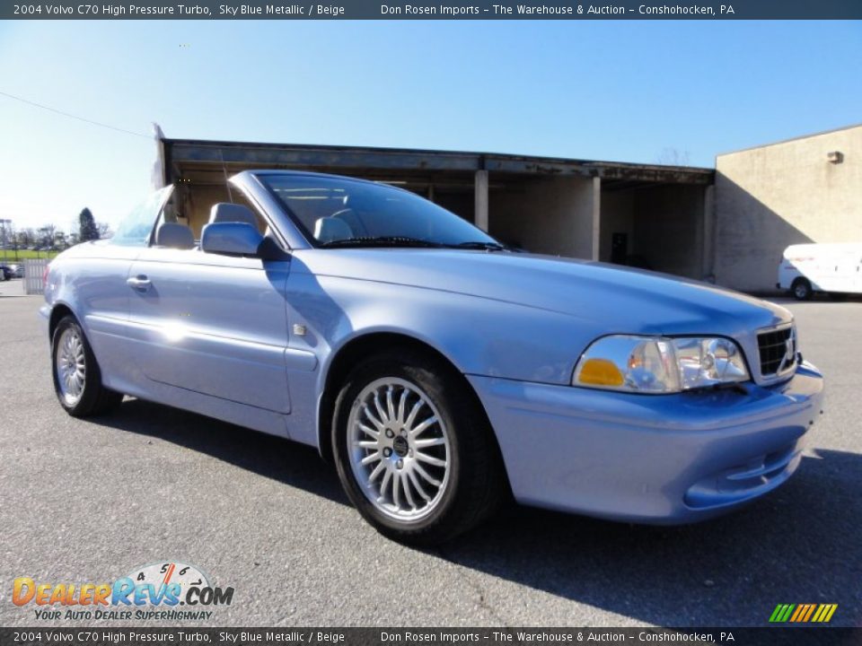 2004 Volvo C70 High Pressure Turbo Sky Blue Metallic / Beige Photo #5