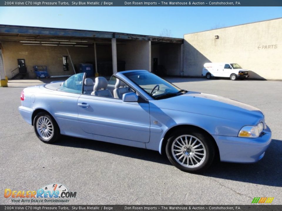 2004 Volvo C70 High Pressure Turbo Sky Blue Metallic / Beige Photo #6