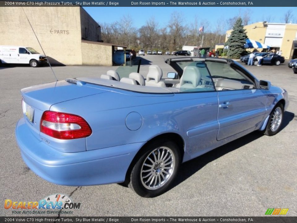 2004 Volvo C70 High Pressure Turbo Sky Blue Metallic / Beige Photo #8