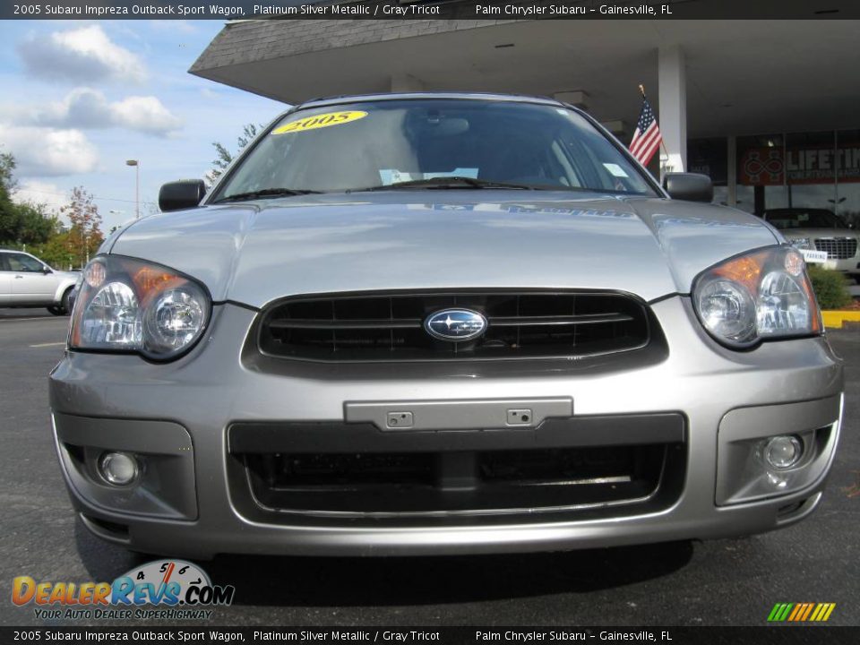 2005 Subaru Impreza Outback Sport Wagon Platinum Silver Metallic / Gray Tricot Photo #2