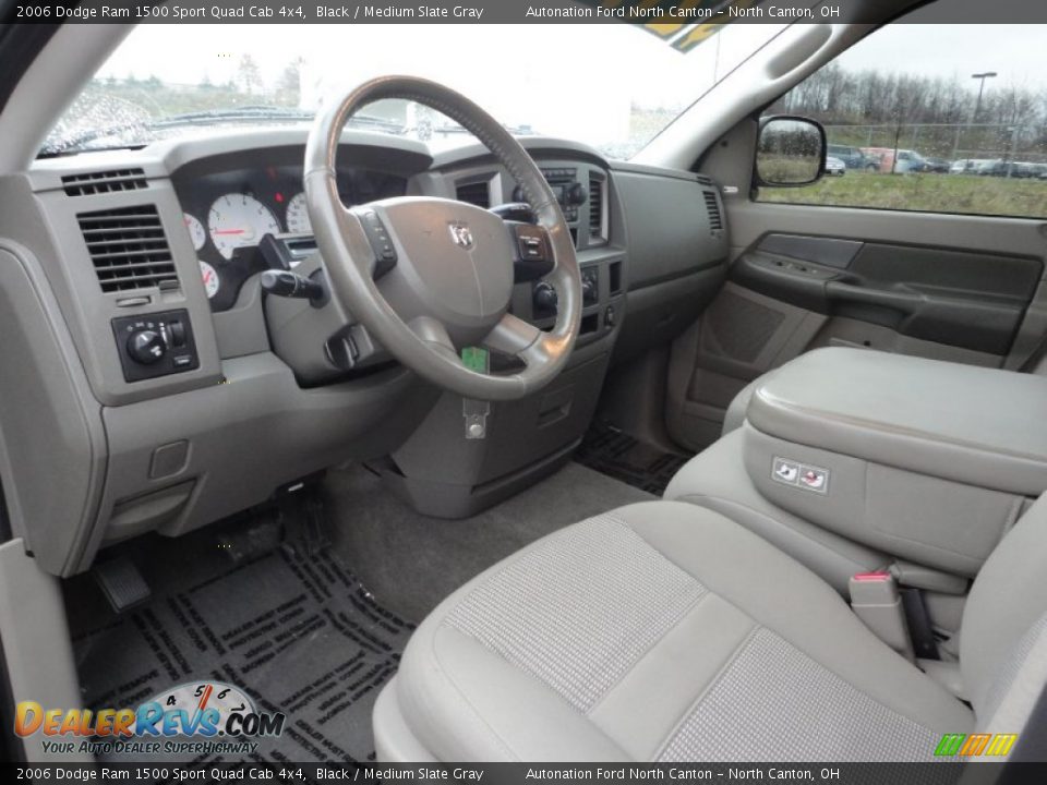 2006 Dodge Ram 1500 Sport Quad Cab 4x4 Black / Medium Slate Gray Photo #5