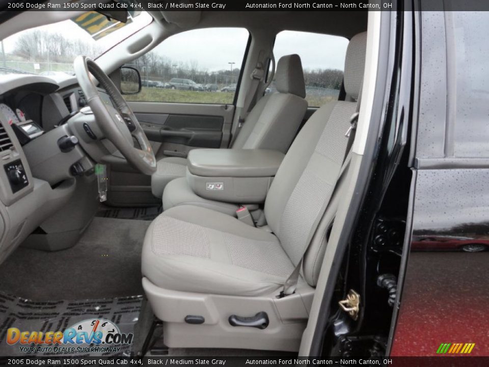 2006 Dodge Ram 1500 Sport Quad Cab 4x4 Black / Medium Slate Gray Photo #6
