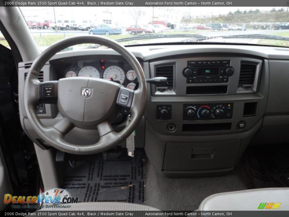 2006 Dodge Ram 1500 Sport Quad Cab 4x4 Black / Medium Slate Gray Photo #8
