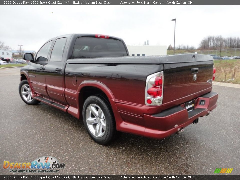 2006 Dodge Ram 1500 Sport Quad Cab 4x4 Black / Medium Slate Gray Photo #10