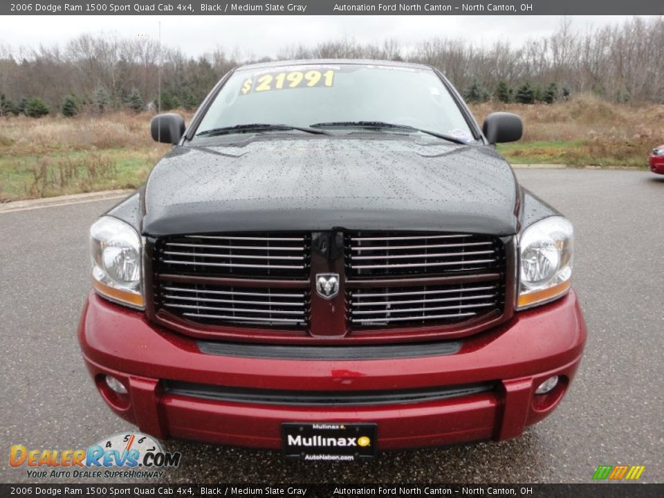 2006 Dodge Ram 1500 Sport Quad Cab 4x4 Black / Medium Slate Gray Photo #12