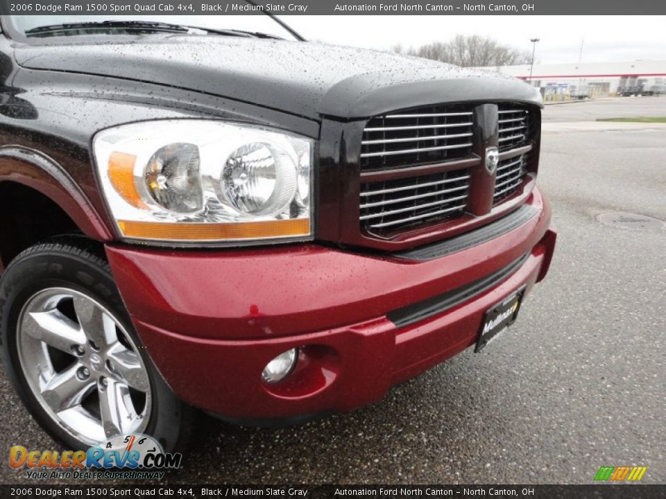 2006 Dodge Ram 1500 Sport Quad Cab 4x4 Black / Medium Slate Gray Photo #13