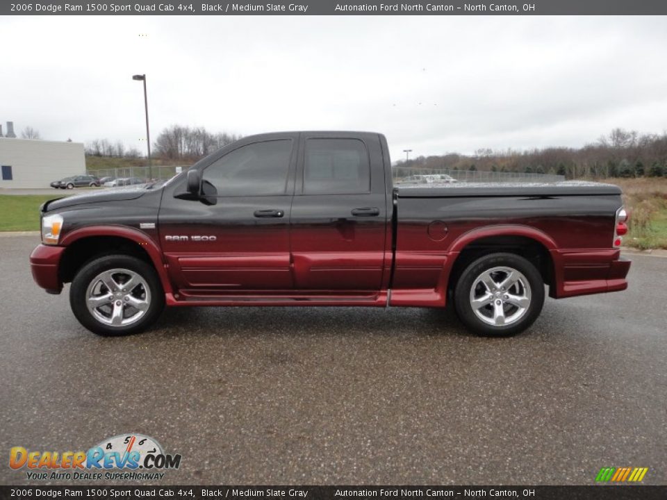 2006 Dodge Ram 1500 Sport Quad Cab 4x4 Black / Medium Slate Gray Photo #19