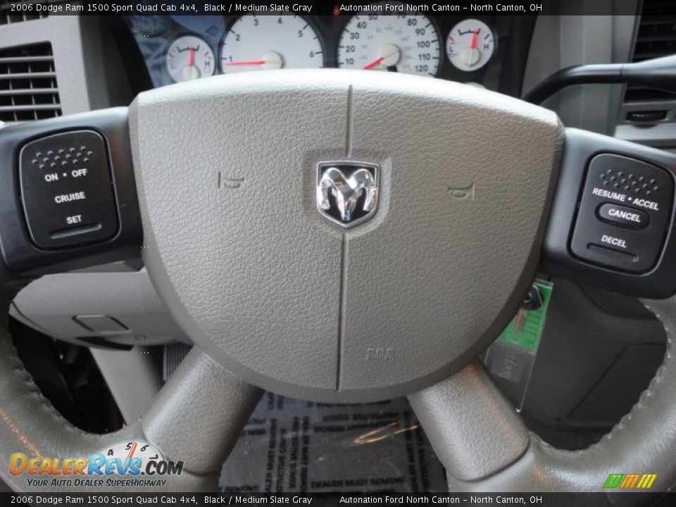 2006 Dodge Ram 1500 Sport Quad Cab 4x4 Black / Medium Slate Gray Photo #29