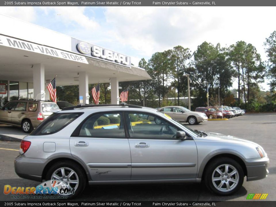 2005 Subaru Impreza Outback Sport Wagon Platinum Silver Metallic / Gray Tricot Photo #4