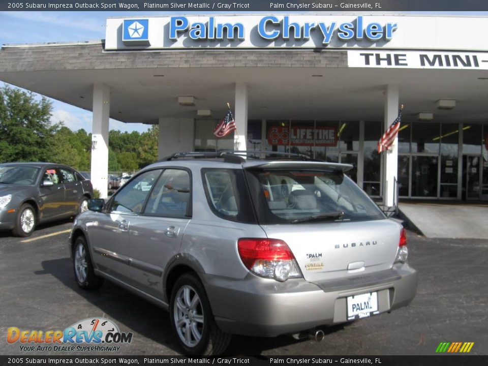 2005 Subaru Impreza Outback Sport Wagon Platinum Silver Metallic / Gray Tricot Photo #5