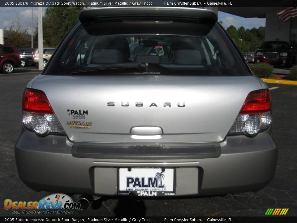 2005 Subaru Impreza Outback Sport Wagon Platinum Silver Metallic / Gray Tricot Photo #7
