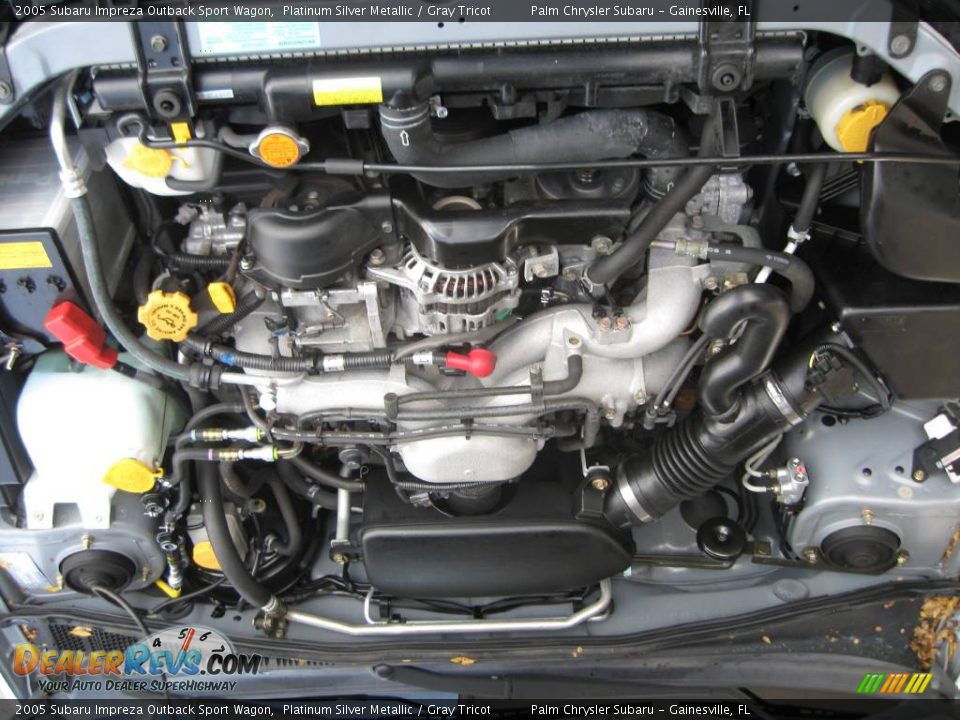 2005 Subaru Impreza Outback Sport Wagon Platinum Silver Metallic / Gray Tricot Photo #21