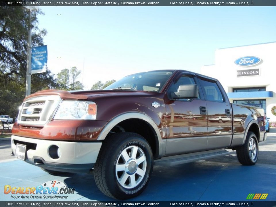 2006 Ford F150 King Ranch Supercrew 4x4 Dark Copper Metallic Castano Brown Leather Photo 1 6798