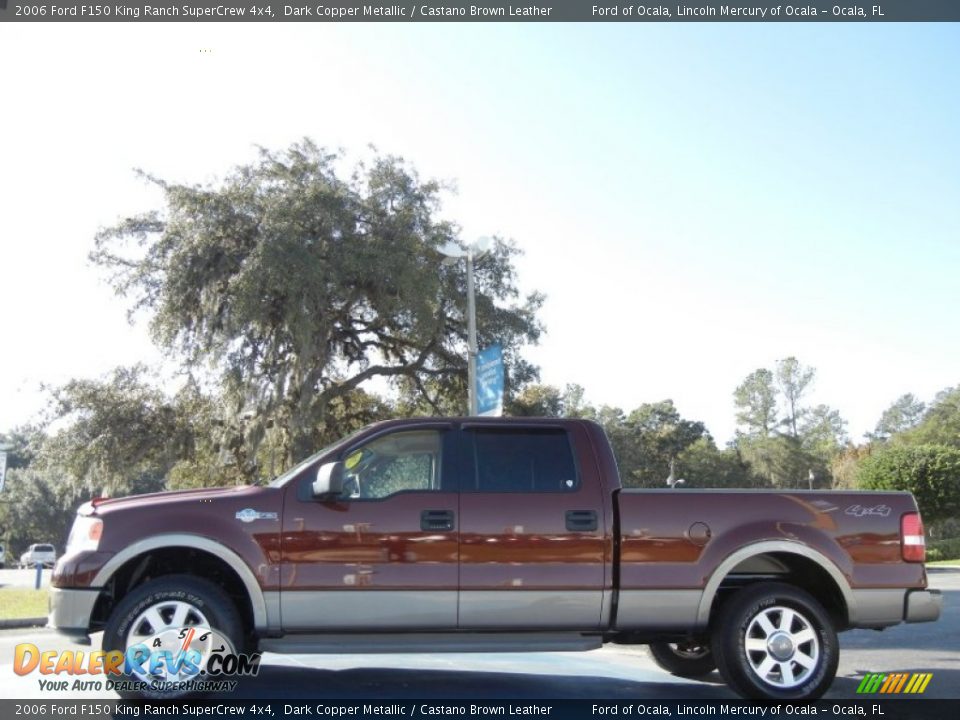 2006 Ford F150 King Ranch SuperCrew 4x4 Dark Copper Metallic / Castano Brown Leather Photo #2