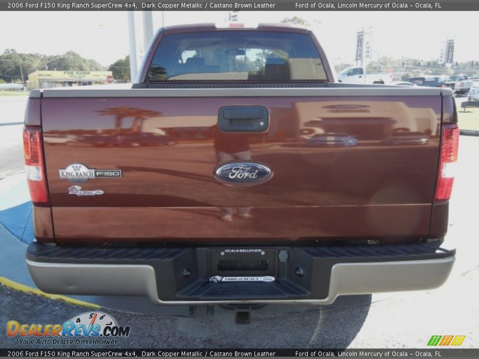 2006 Ford F150 King Ranch SuperCrew 4x4 Dark Copper Metallic / Castano Brown Leather Photo #4