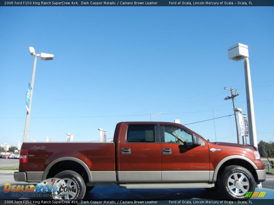 2006 Ford F150 King Ranch SuperCrew 4x4 Dark Copper Metallic / Castano Brown Leather Photo #6