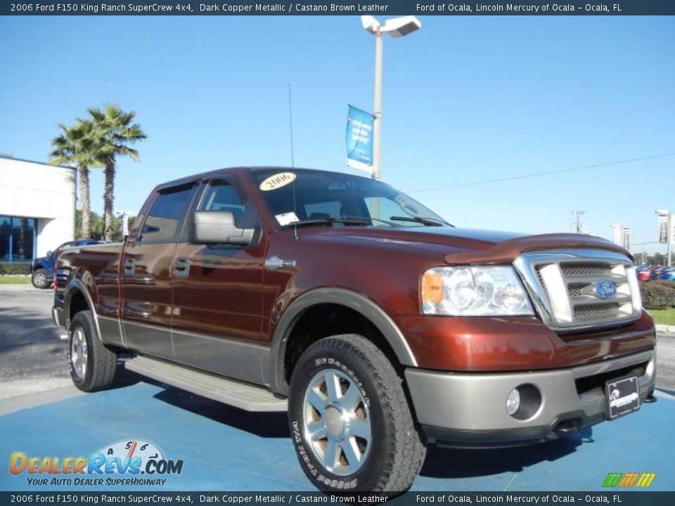 2006 Ford F150 King Ranch SuperCrew 4x4 Dark Copper Metallic / Castano Brown Leather Photo #7