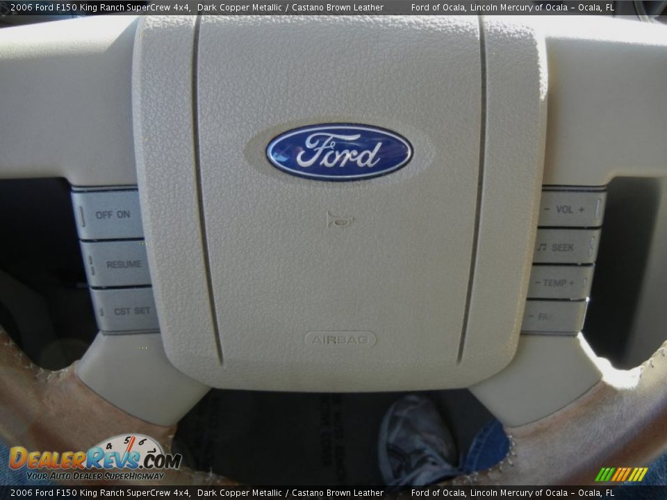 2006 Ford F150 King Ranch SuperCrew 4x4 Dark Copper Metallic / Castano Brown Leather Photo #25