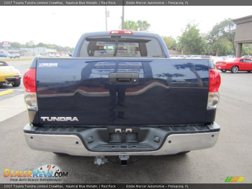 2007 Toyota Tundra Limited CrewMax Nautical Blue Metallic / Red Rock Photo #5