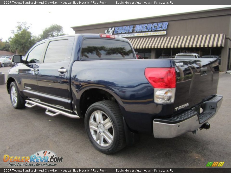 2007 Toyota Tundra Limited CrewMax Nautical Blue Metallic / Red Rock Photo #6