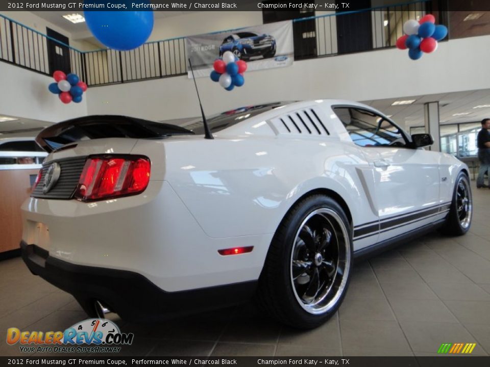 2012 Ford Mustang GT Premium Coupe Performance White / Charcoal Black Photo #9