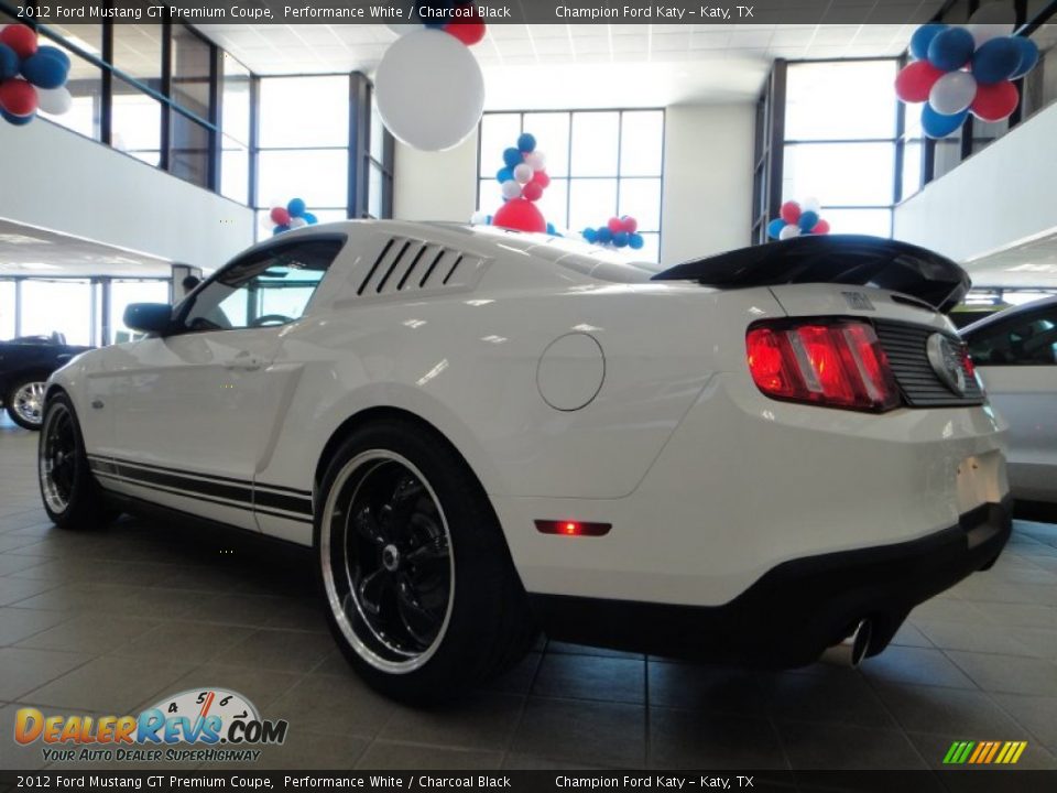 2012 Ford Mustang GT Premium Coupe Performance White / Charcoal Black Photo #11