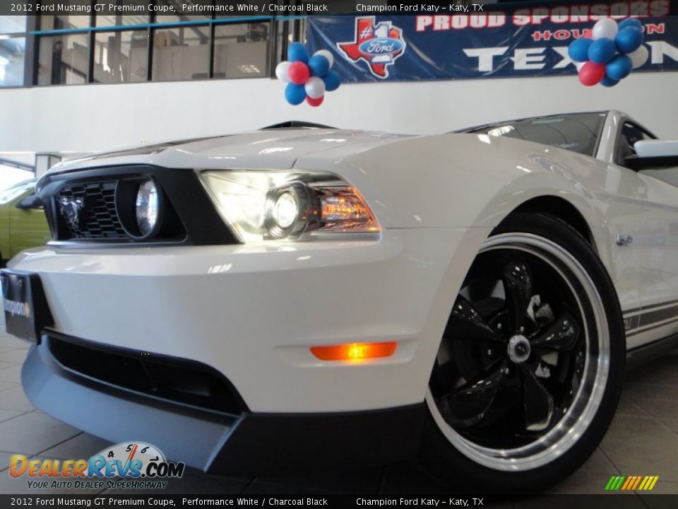 2012 Ford Mustang GT Premium Coupe Performance White / Charcoal Black Photo #17