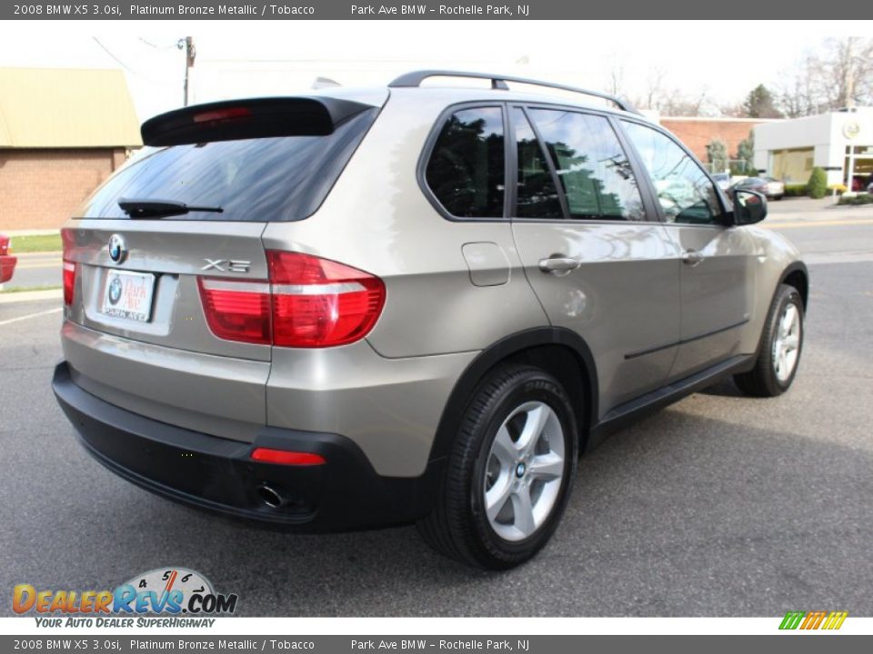 2008 BMW X5 3.0si Platinum Bronze Metallic / Tobacco Photo #5