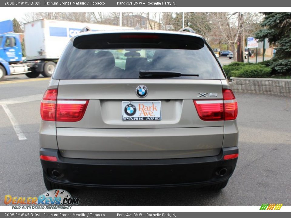 2008 BMW X5 3.0si Platinum Bronze Metallic / Tobacco Photo #6