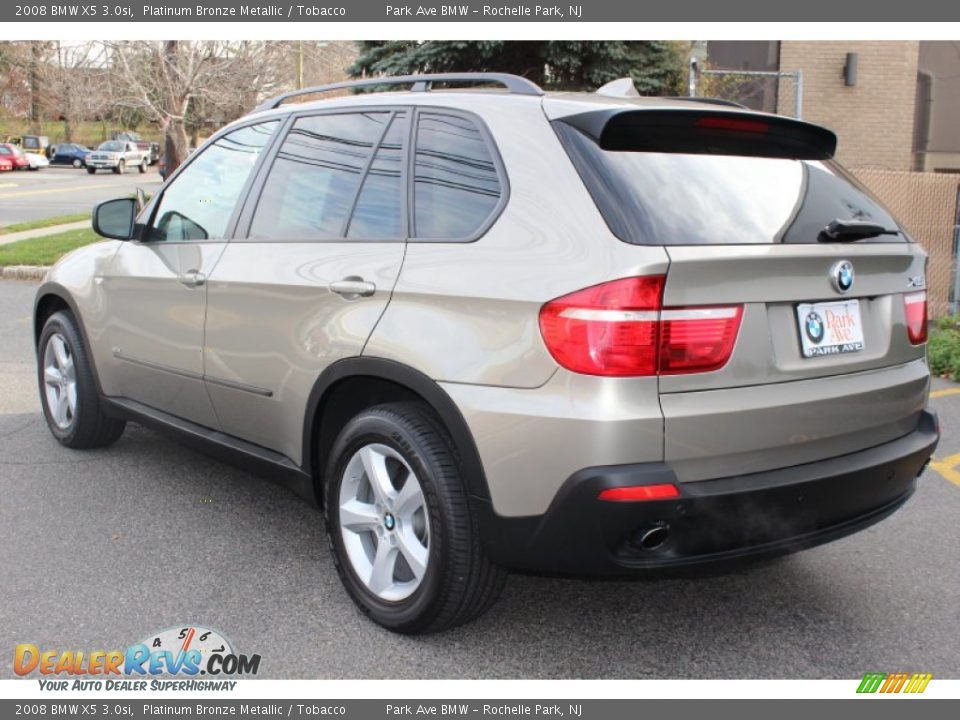2008 BMW X5 3.0si Platinum Bronze Metallic / Tobacco Photo #7