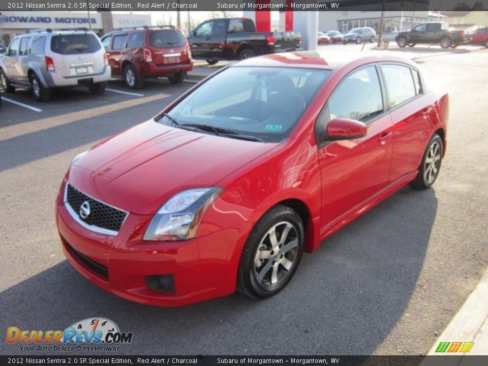 2012 Nissan Sentra 2.0 SR Special Edition Red Alert / Charcoal Photo #3