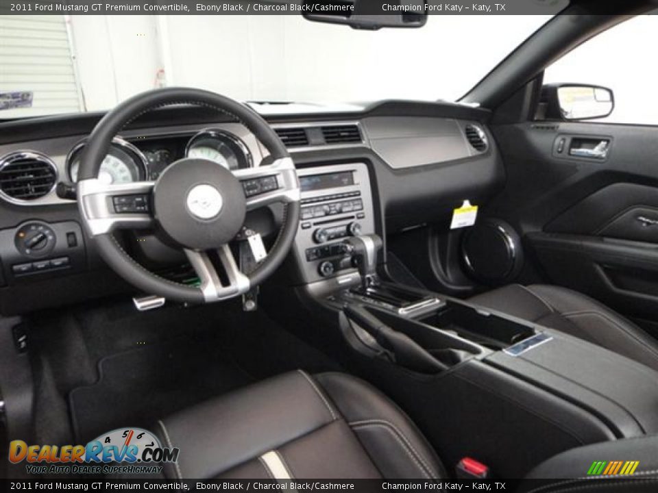 Charcoal Black Cashmere Interior 2011 Ford Mustang Gt