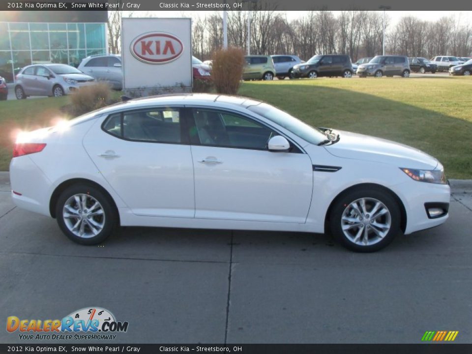 2012 Kia Optima EX Snow White Pearl / Gray Photo #2