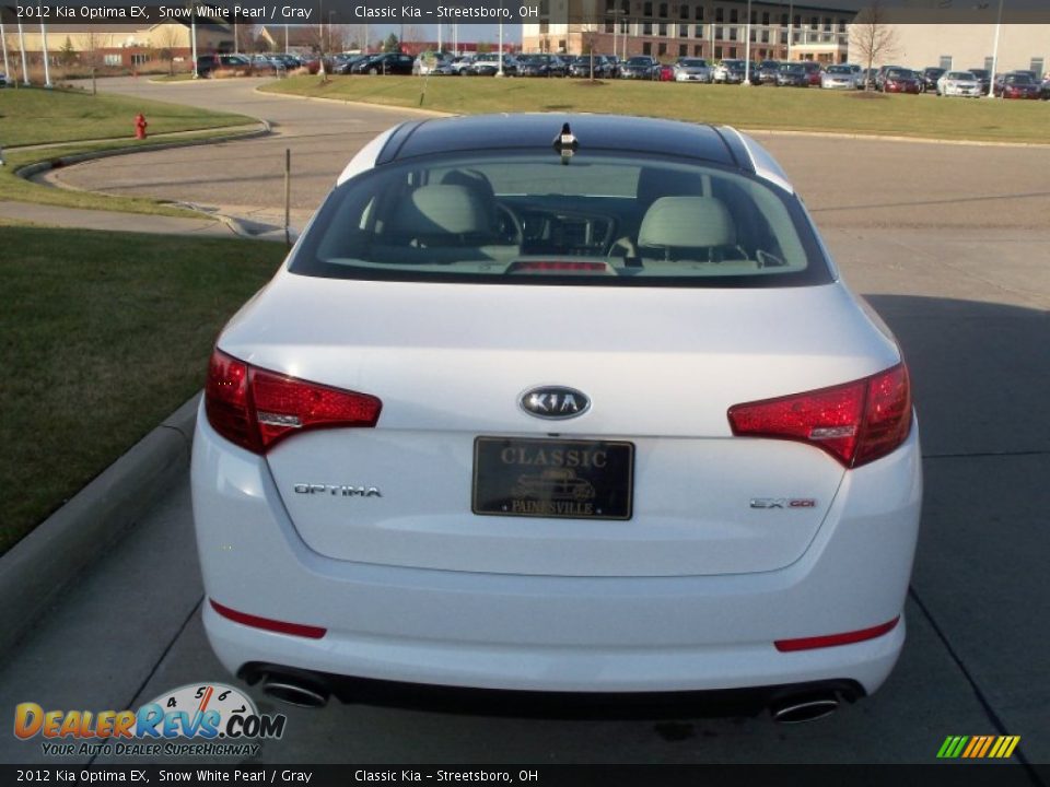 2012 Kia Optima EX Snow White Pearl / Gray Photo #3