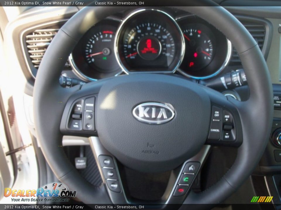 2012 Kia Optima EX Snow White Pearl / Gray Photo #4