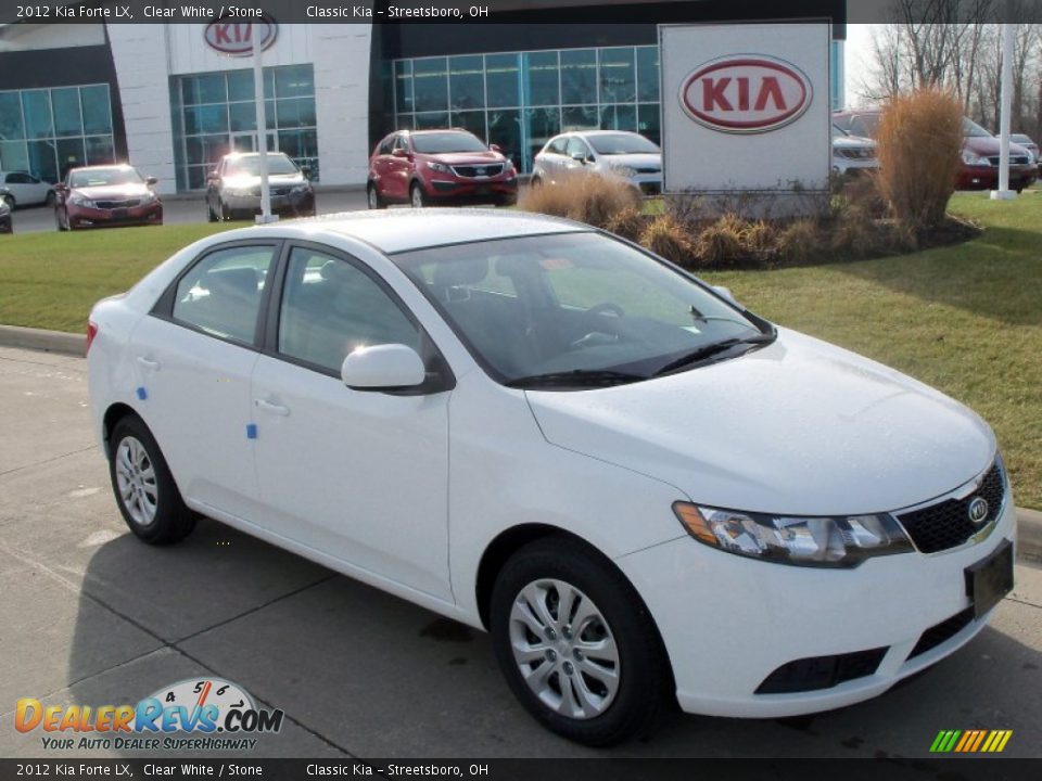 2012 Kia Forte LX Clear White / Stone Photo #1