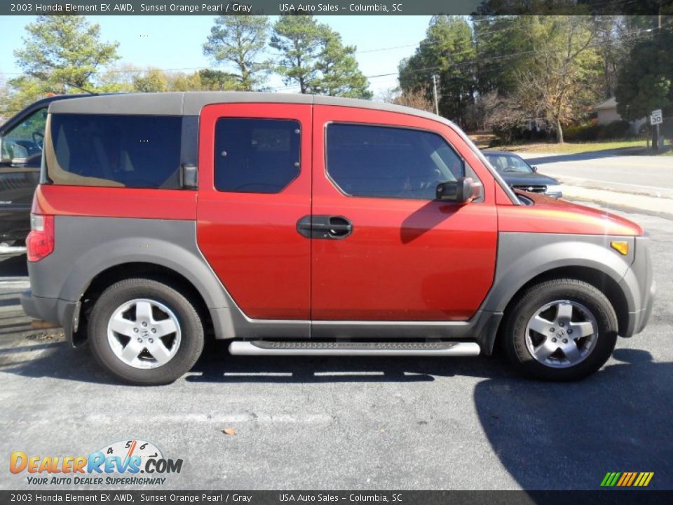 2003 Honda Element EX AWD Sunset Orange Pearl / Gray Photo #4