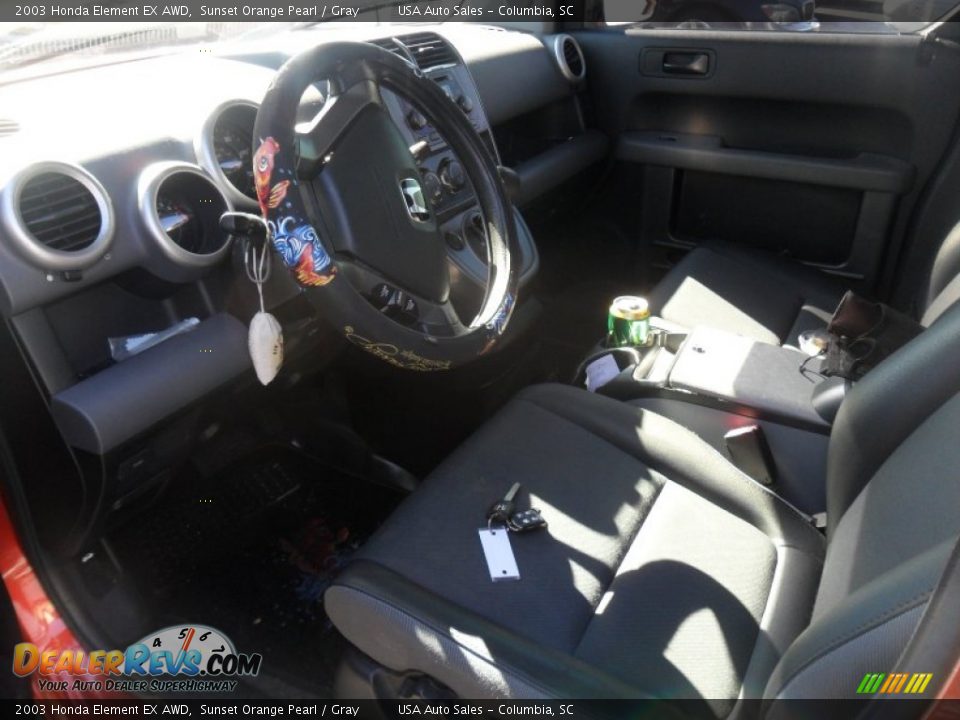 2003 Honda Element EX AWD Sunset Orange Pearl / Gray Photo #18